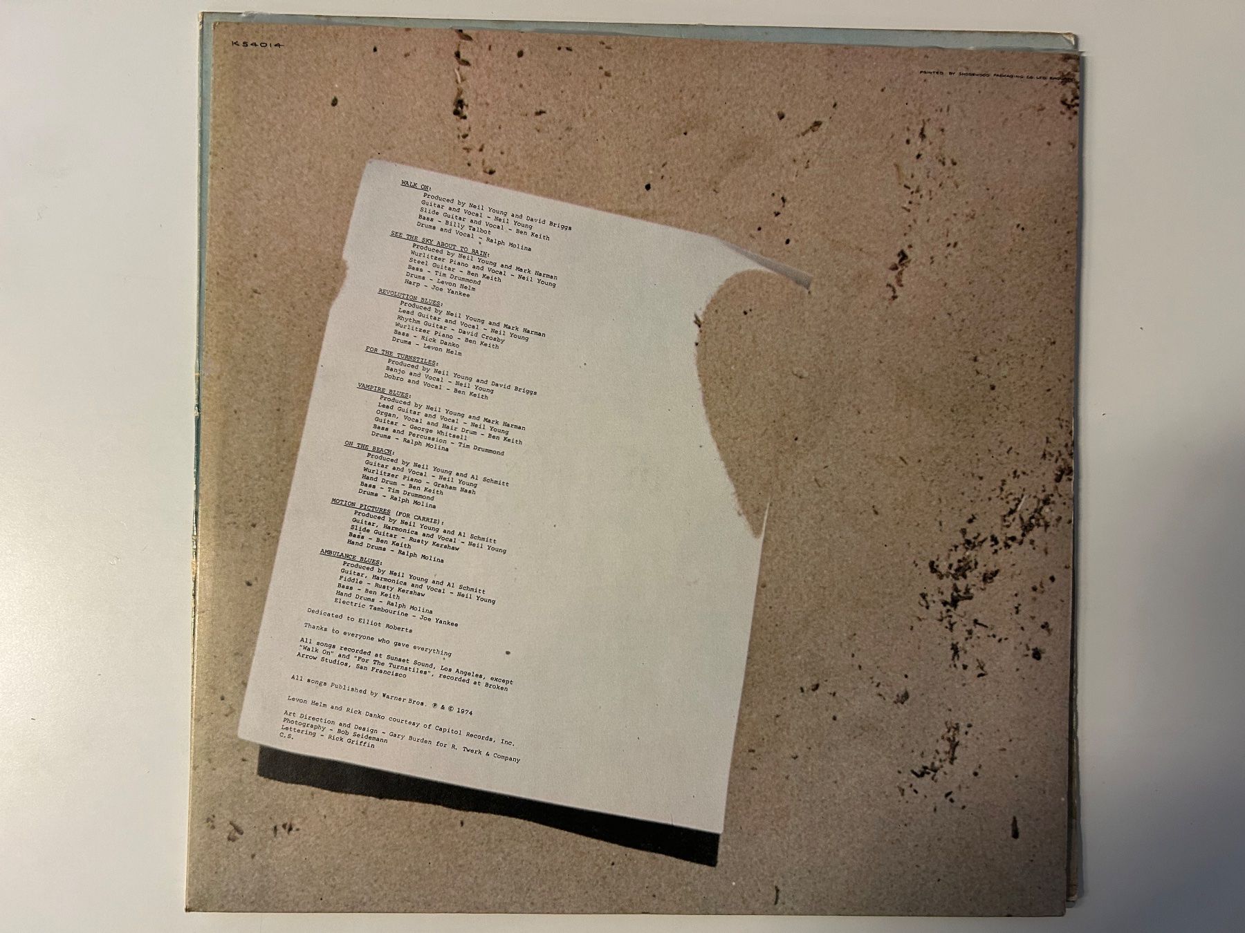 Dischi in vinile: Neil Young - On The Beach  LP Vinyl Platte – Usato da Aesch BL venduto da BlueMusicRecords 3