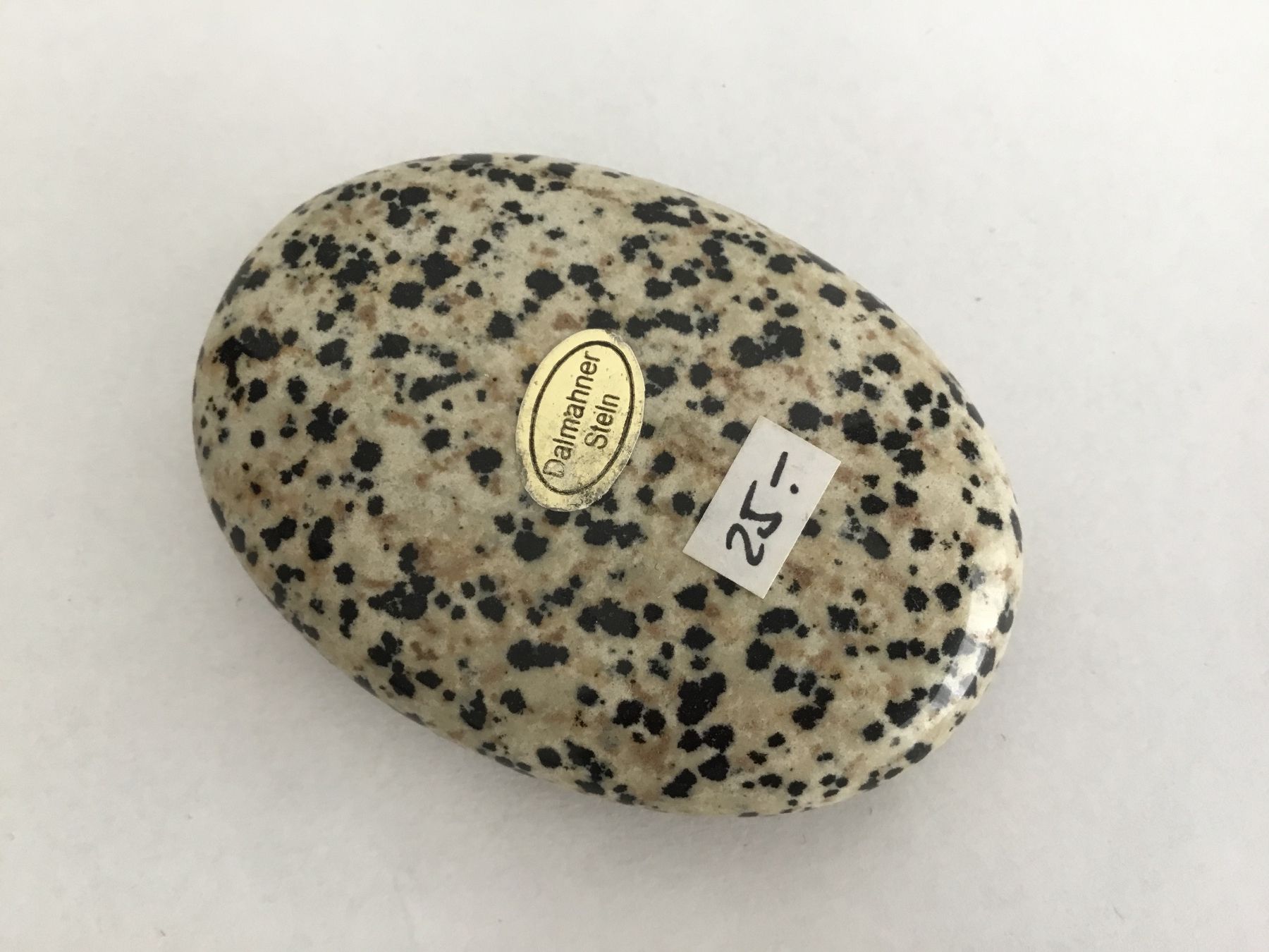 Minerali & Pietre curative: Seifenstein Dalmatinerjaspis Heilstein – Nuovo e nell'imballaggio originale da Doppleschwand venduto da Fortuna5859