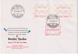 Couvert BASLER TAUBE 1995, Briefmarkenausstellung+++