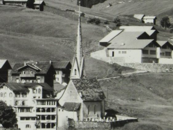 Ansichtskarten: St. Antönien , Kirche 1962 – Gebraucht aus Grenchen von Bluemchen1900