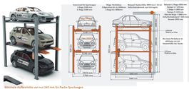 Parklift, Autolift, Triplex Hebebühne für Lagerhalle