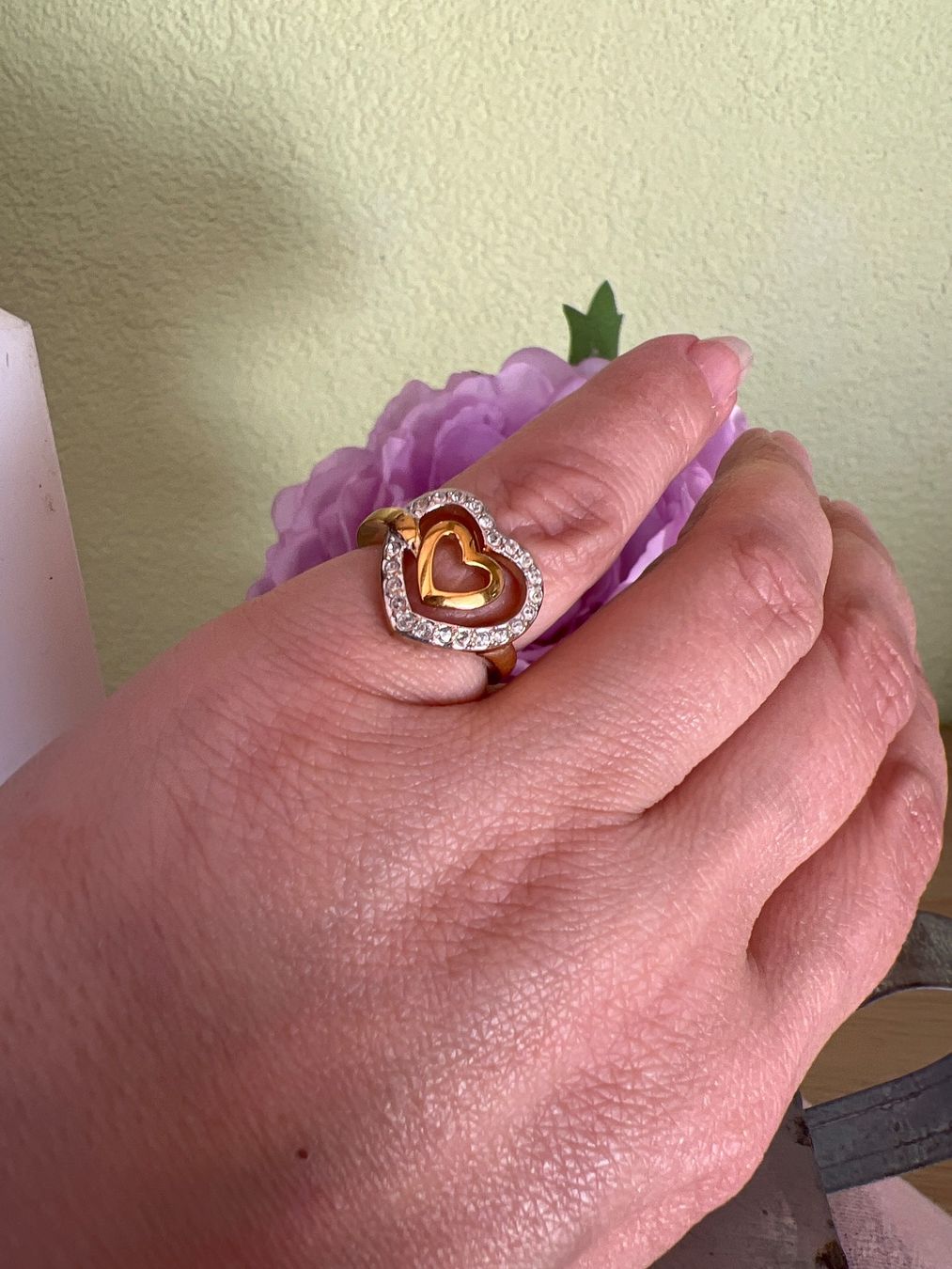 Anelli: Schöner funkelnder Herz Ring vergoldet – Nuovo (secondo la descrizione) da Seon venduto da Sunny-Schmuck78 2