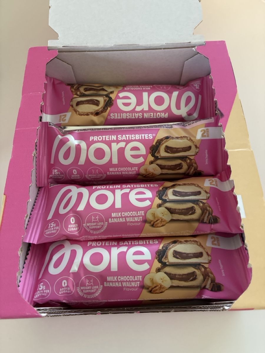 More Nutrition Cibi & Specialità: More Protein Satisbites Banane Walnuss – Nuovo e nell'imballaggio originale da Pfäffikon ZH venduto da Shona 3