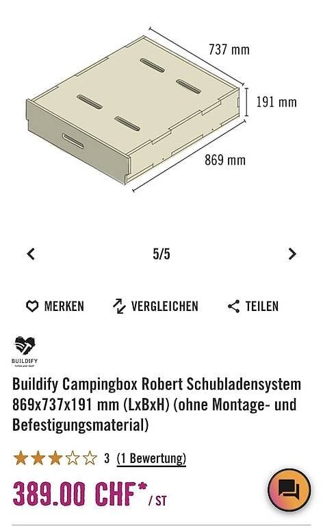 Betten: Buildify Campingbox Bob Heckbettsystem/Schlafsystem – Gebraucht aus Hünenberg von patrick___ 4