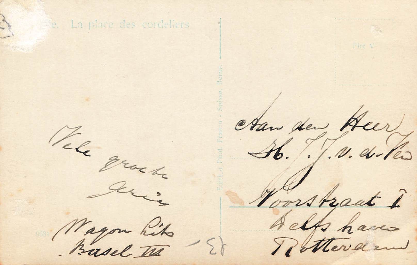 Cartoline postali: Basel (BS) – Barfüsserplatz mit Lohnhof – Usato da Biasca venduto da Blenio71 1