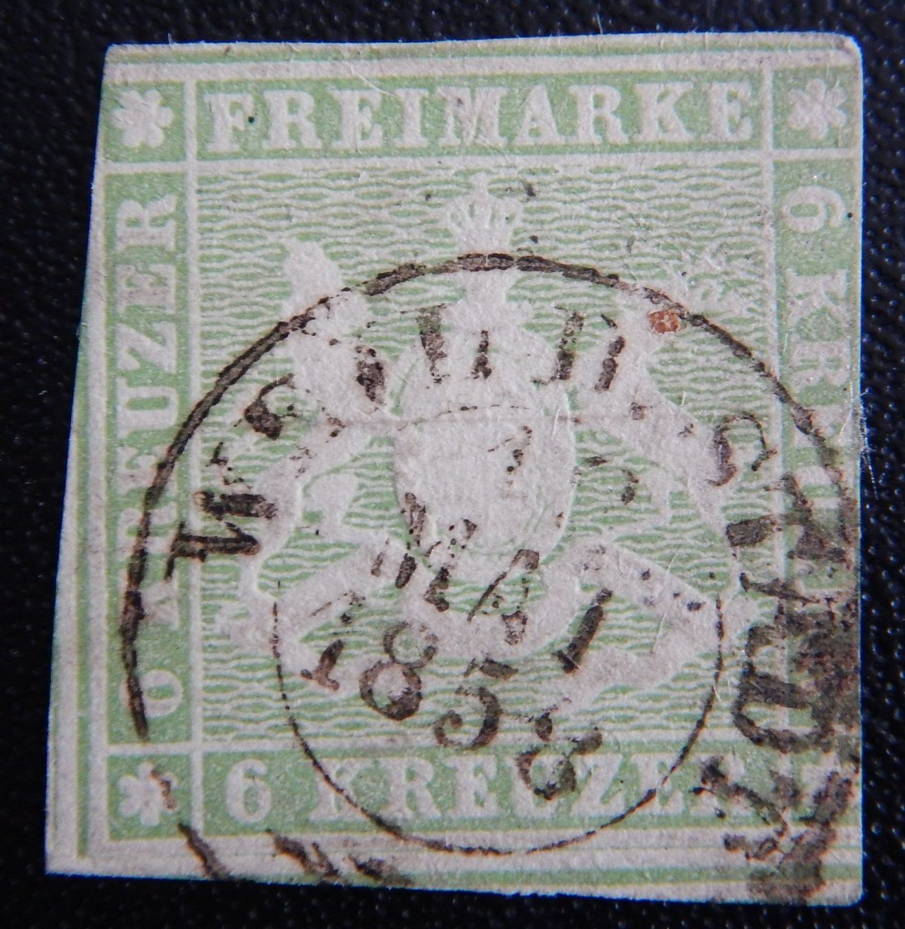 Tutti i francobolli: Württemberg Kat. 8 gest. 1857 70 Euro – Usato da Zürich venduto da Muehlekauf