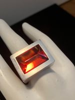 Korund Padparadscha Synt. massiv Silber 925er Ring Gr:18/58