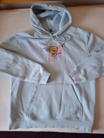 Hoodie Divided Spongebob Einhorn hellblau Grösse L