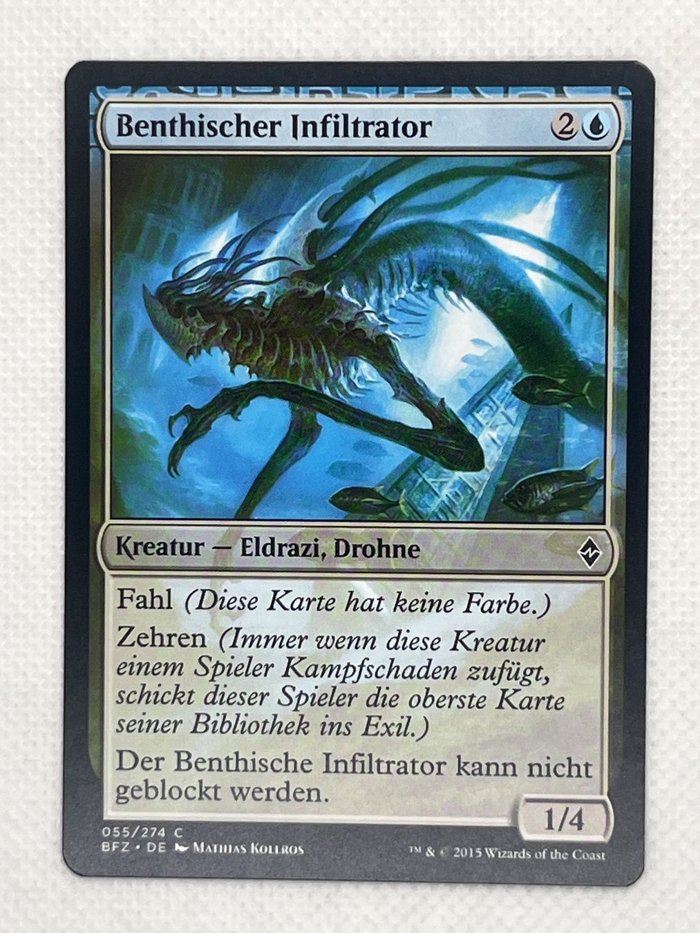 Magic The Gathering Sammelbilder & Trading cards: MTG Benthischer Infiltrator BFZ 55 Deutsch Common – Gebraucht aus Hinterkappelen von Kim1992