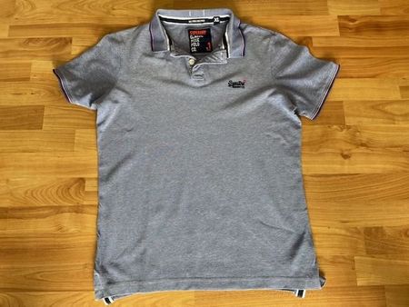 Herren Polo Shirt, Farbe blau, Marke Superdry, Grösse XL