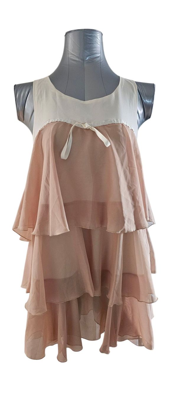 Vestiti: Kleid Vintage Gr. S Beige/Weiss – Nuovo (secondo la descrizione) da Langenthal venduto da SecondChanceShop