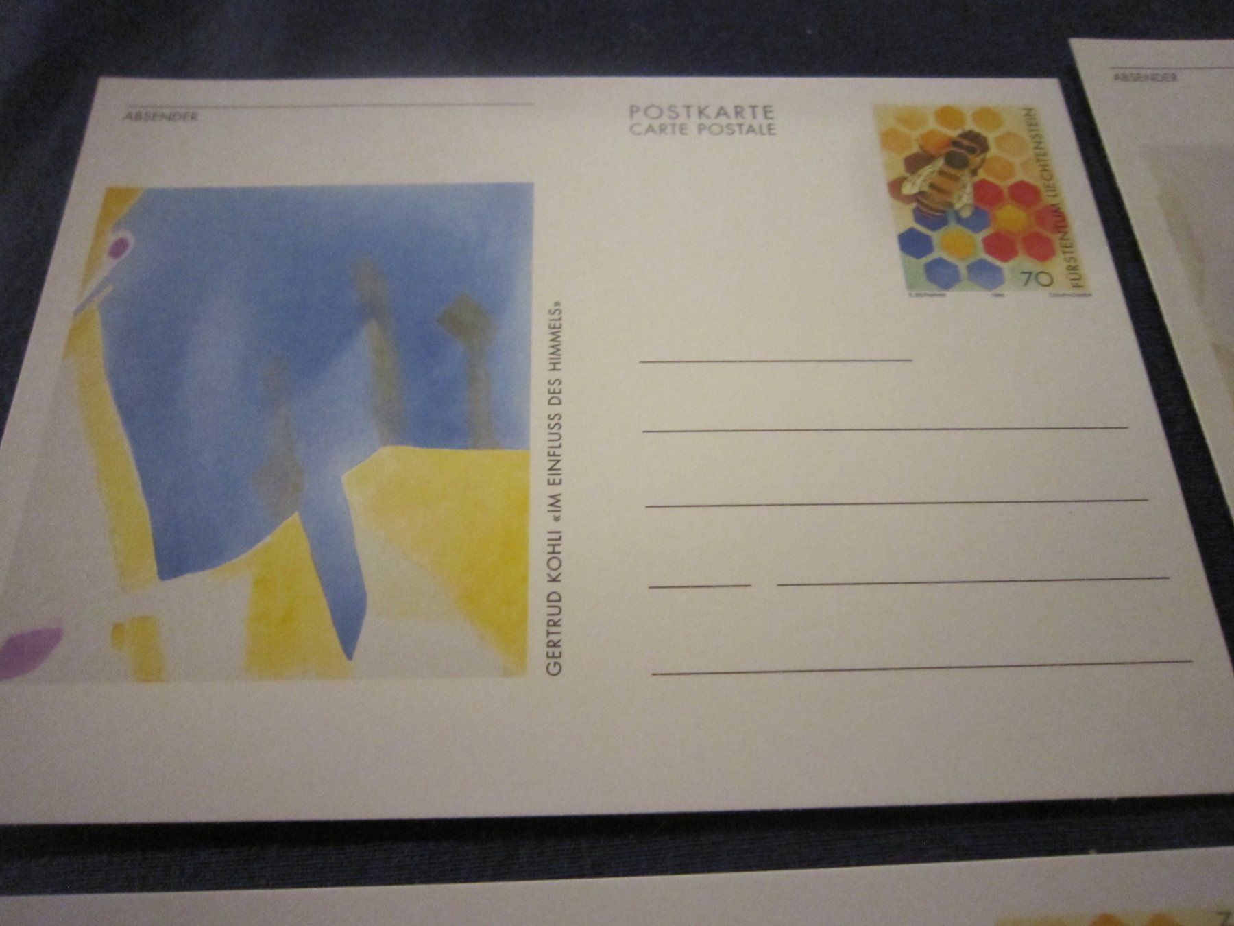 Alle Briefmarken: Lichtenstein schöne Postkarten ungestempelt – Gebraucht aus Giubiasco von sal_9j6w 1