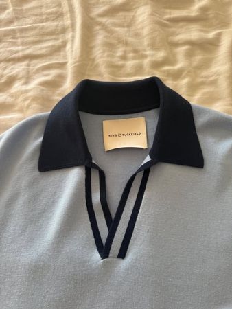 King & Tuckfield Merino Knit Polo - M