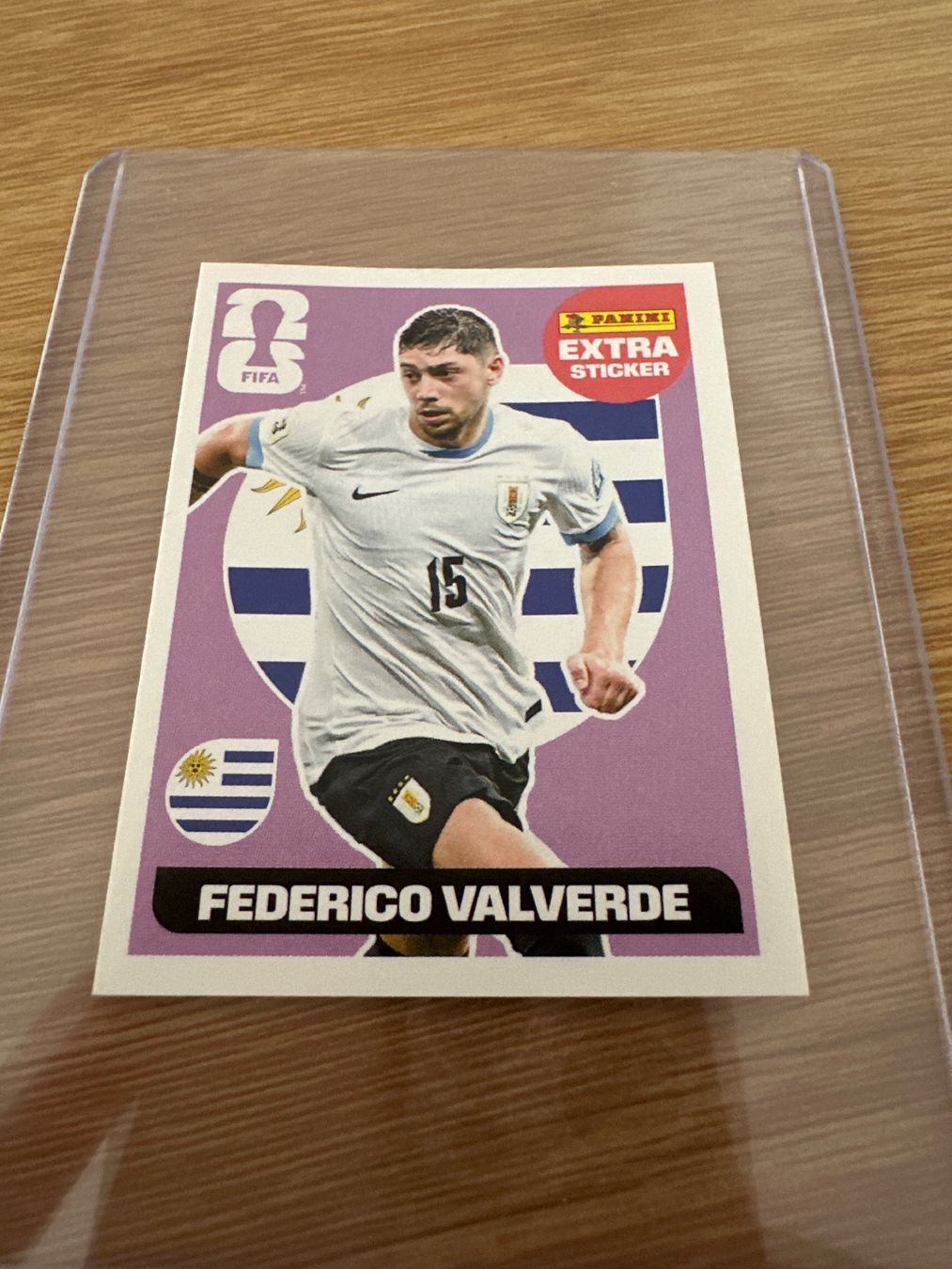 Panini Carte collezionabili: Extra Sticker Lila WM 26: Frederico Valverde – Nuovo e nell'imballaggio originale da Winterthur venduto da sah_gn89