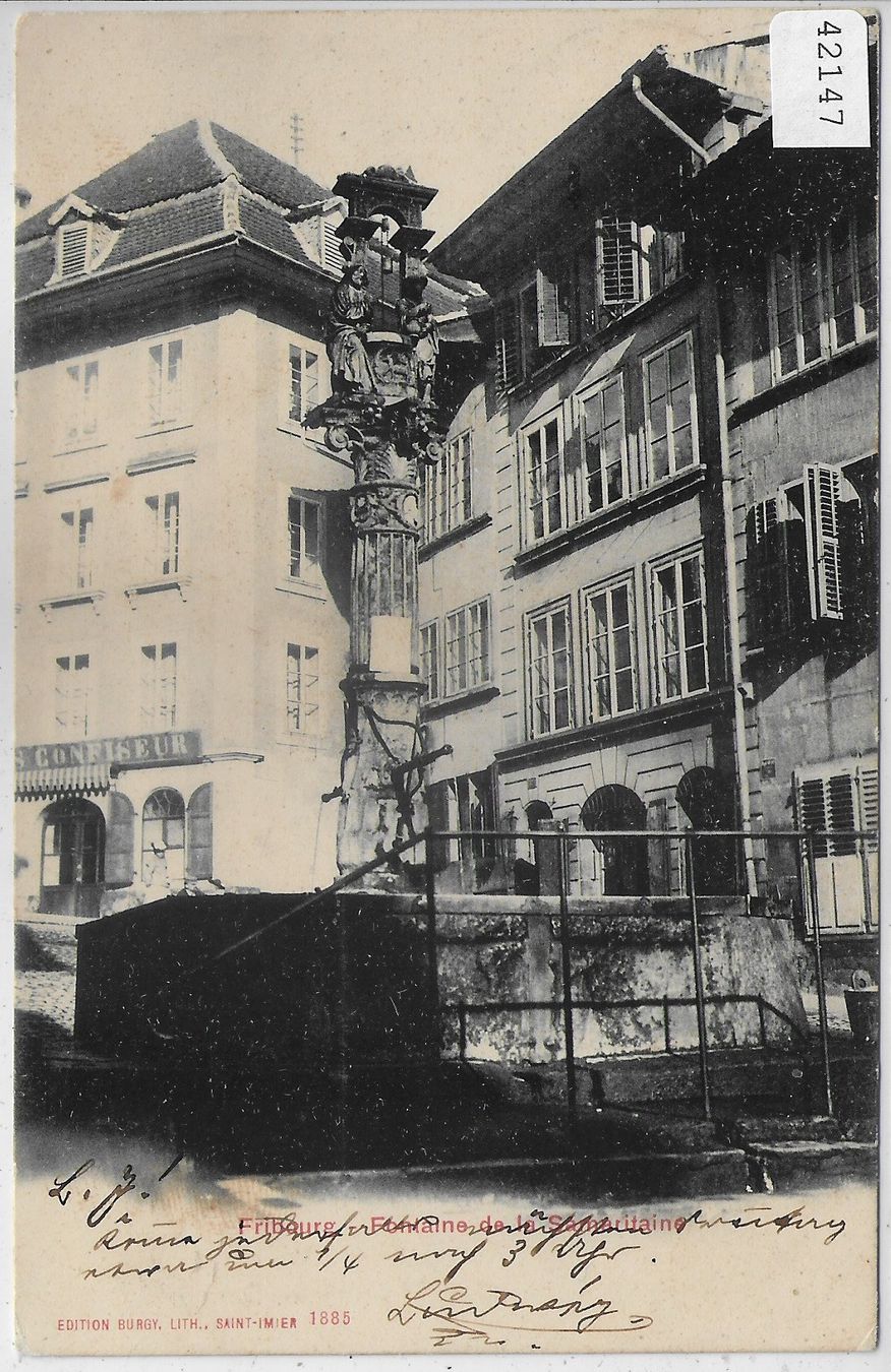 Cartoline postali: Fribourg - Fontaine  de la Samaritaine – Usato da Ettingen venduto da Kartenplanet