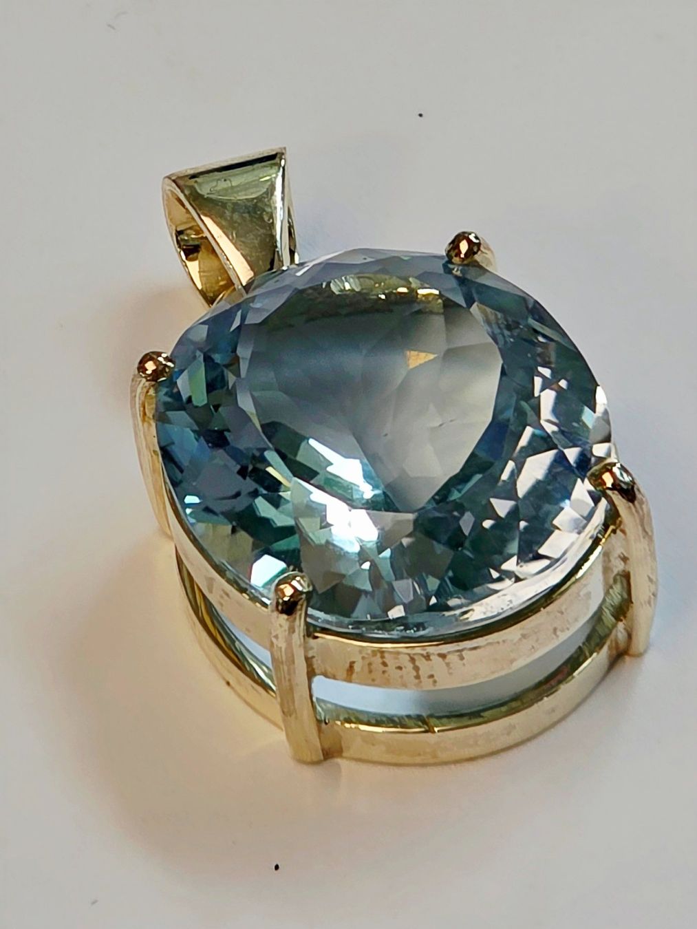 Ciondoli: Anhänger Aquamarin oder blau Topas oval Silber 925 neuwertig – Nuovo (secondo la descrizione) da Zürich venduto da benedikt12 5
