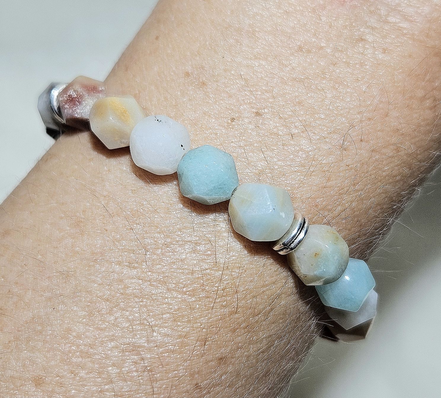 Bracciali & Braccialetti: Amazonit-Herz Armk. - Spendenaktion – Nuovo (secondo la descrizione) da Unterkulm venduto da Nachtigall 3