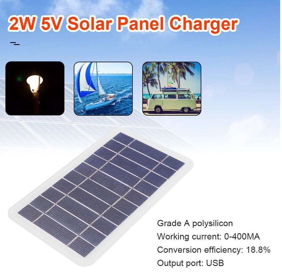 Dispositivi a energia solare: Solar Panel mit USB-Anschluss - Ladegerät – Nuovo (secondo la descrizione) da Basel venduto da Kunterbunt12 4