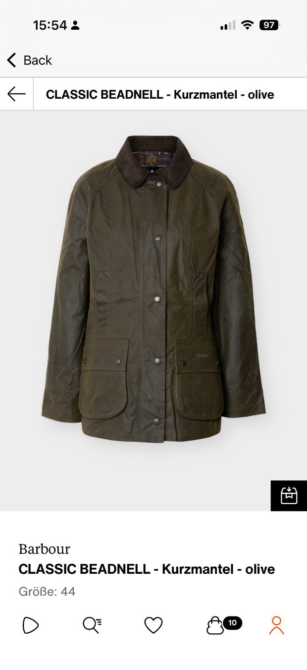 Barbour Giacche: Barbour Beadnell Classic Kurzmantel olive – Nuovo (secondo la descrizione) da Kreuzlingen venduto da fab_9x8z 3