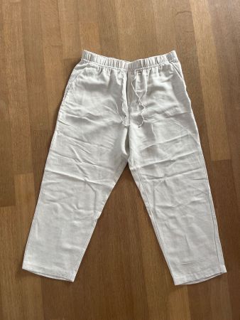 Damen Hose Leinen beige