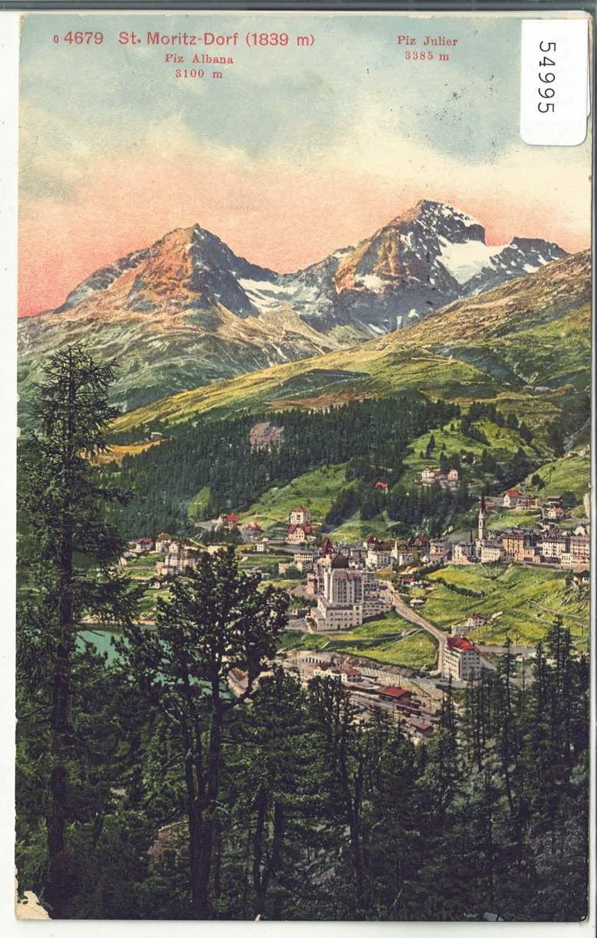 Cartoline postali: St. Moritz-Dorf - Litho – Usato da Ettingen venduto da Kartenplanet