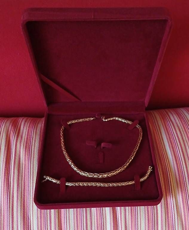 Altri gioielli: Collier et bracelet maille palmier – Nuovo e nell'imballaggio originale da cologny venduto da nagoya1952