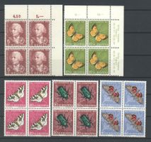 1957, Pro Juventute, Viererblöcke, SBK 32.– **