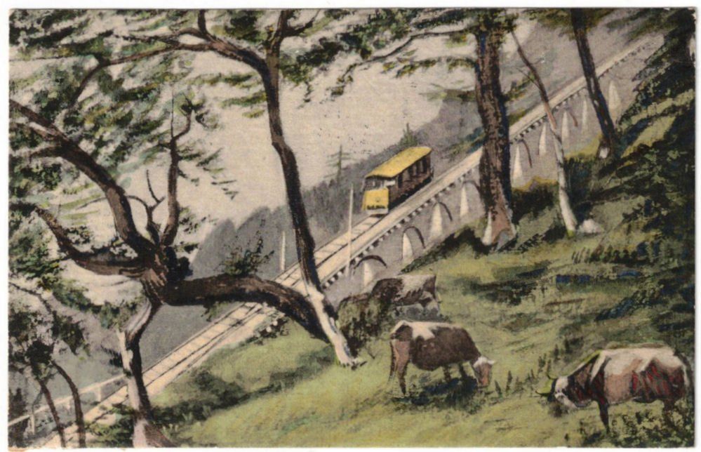 Cartoline postali: Lugano - Standseilbahn Monte Bré – Usato da Binningen venduto da Mountainrider
