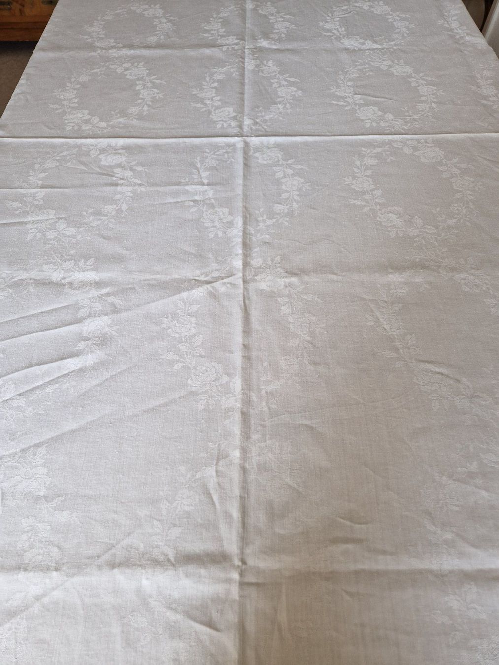 Altra biancheria da tavola: Tischdecke Damast, Monogramm HD, 280x196cm – Usato da Bern venduto da Antikbatik 2