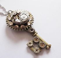 Unikat Steampunk Anhänger mit Kette