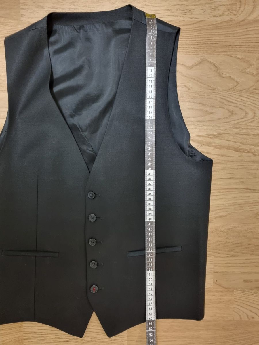 Gilets & Westen: Elegante Herrenweste, Schwarz, Grösse 48 – Neu (gemäss Beschreibung) aus Kollbrunn von Frma18 3