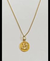Antike 18K Goldkette mit Allah-Anhänger