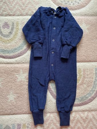 Warmer Woll-Overall, marineblau, Grösse 80 neu