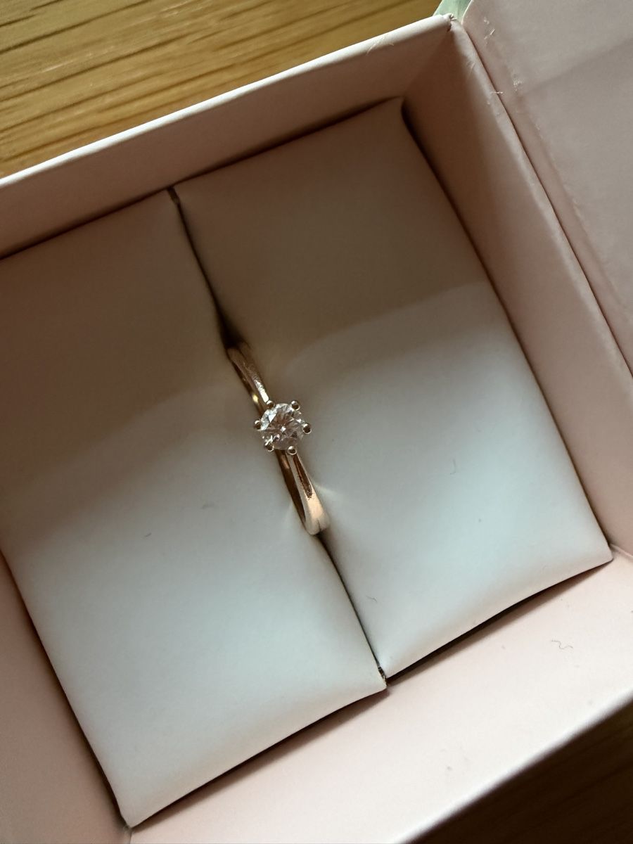 Ringe: Ring 750/18 K Rotgold mit Diamant – Gebraucht aus Wolfwil von chipsyyy 1
