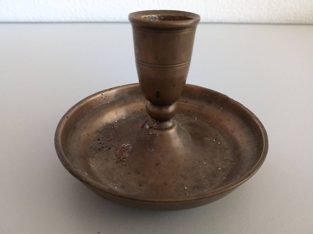 Portacandele: Kerzenhalter massiv Messing – Usato da Giswil venduto da Anubis20