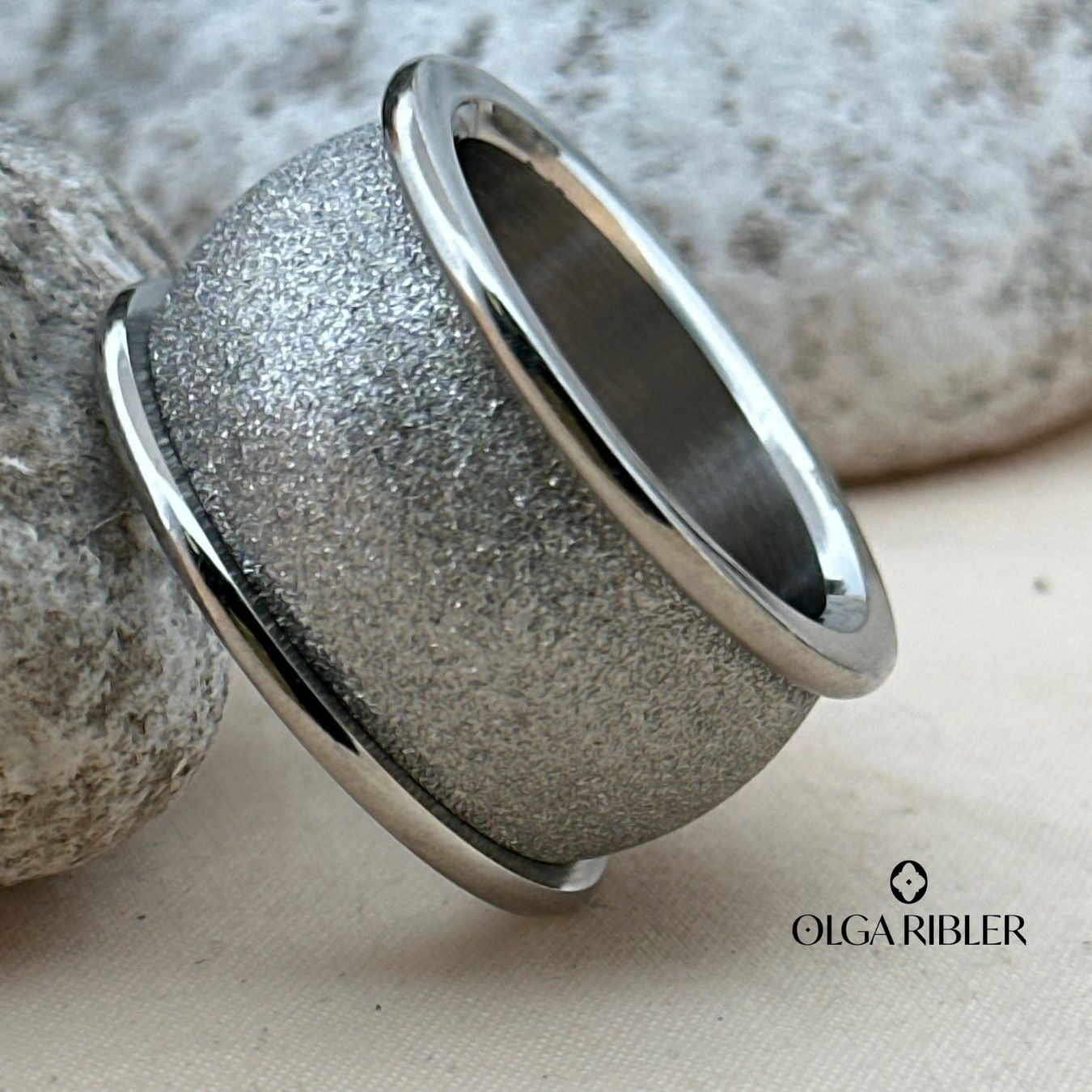 Olga Ribler Bagues: Edelstahl Statement  Ring Grösse 60 – Neuf (Voir description) à Luzern par Schmuckoutlet 6