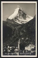 AK Zermatt, Teilansicht mit Matterhorn