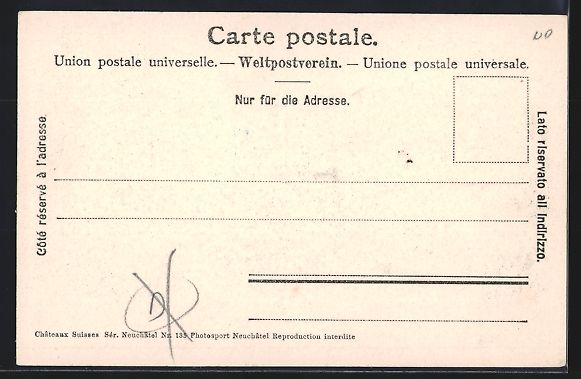 Cartoline postali: AK Motiers, le Chateau – Usato da Berlin venduto da bartko-reher 1