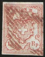 Rayon 18, MM I,  Typ 8, Raute Braun-Rot. Attest Hermann
