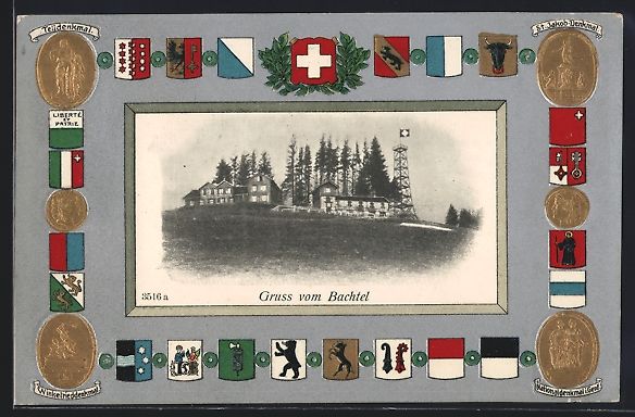 Cartes postales: Präge-AK Bachtel, Hotel mit Aussichtstu – D'occasion à Berlin par bartko-reher