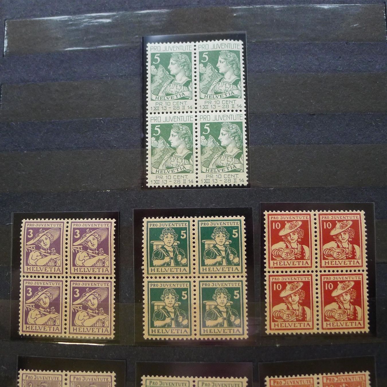 Tutti i francobolli: 1913-1963, ** postfrische Viererblöcke Pro Juventute!! – Usato da Sursee venduto da Luzernerraute 2