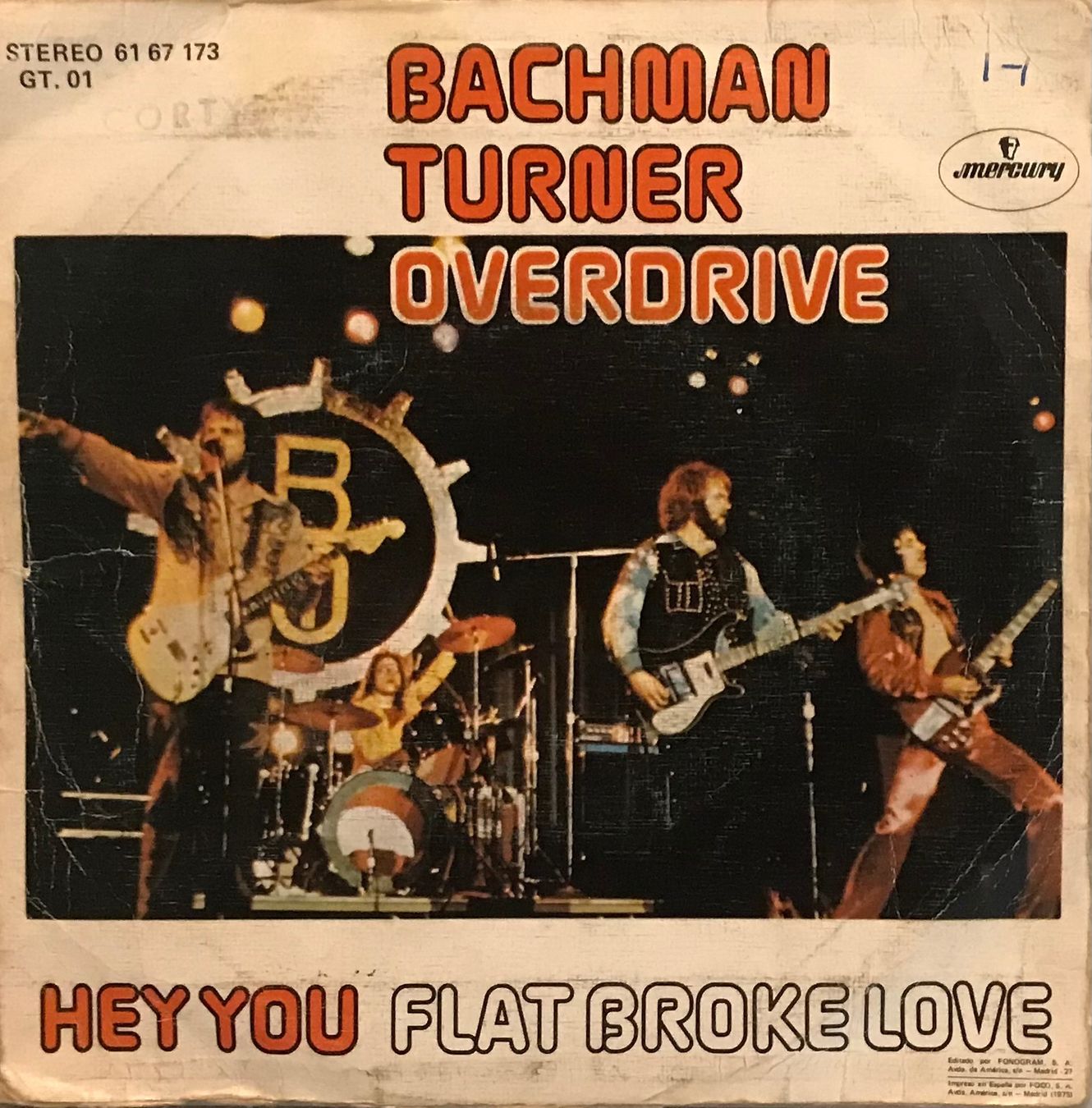 Vinyles: BACHMAN TURNER OVERDRIVE - HEY YOU – D'occasion à Bussigny par vinyl-pas-cher 1