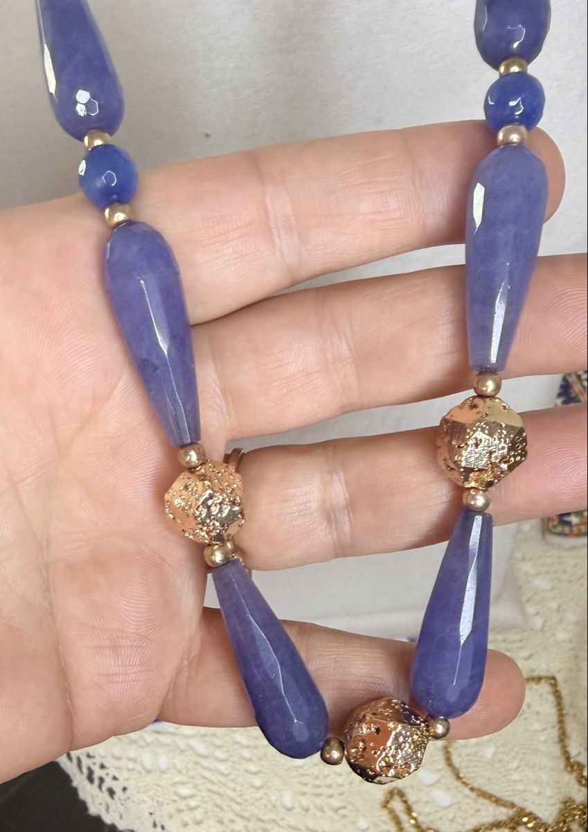 Altri gioielli: Handmade Necklace and Earrings Set Blue – Nuovo (secondo la descrizione) da Bouveret venduto da dou_g8q7 1