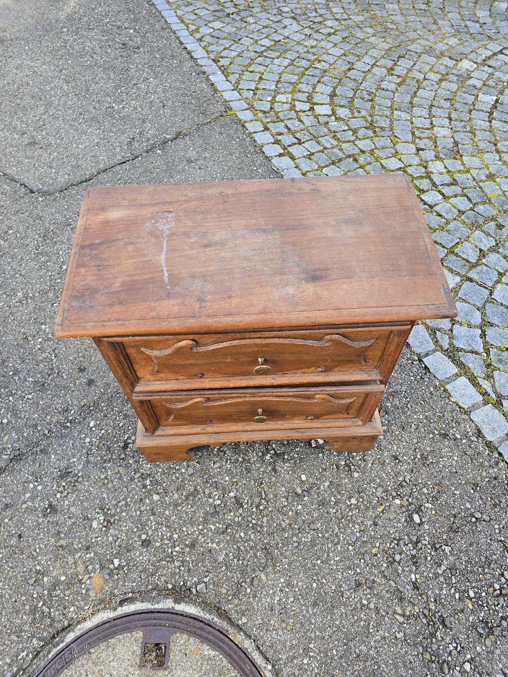 Cassettiere: Antike Holzkommode, 2 Schubladen, Vintage Stilmöbel – Usato da Mettlen venduto da elios0888 1