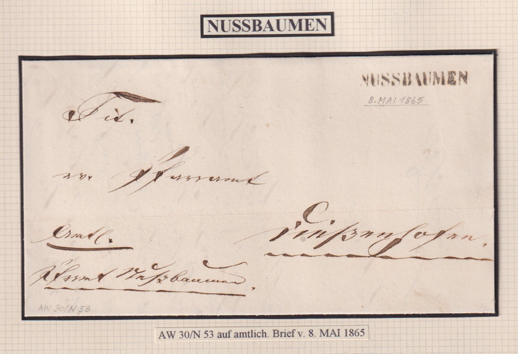 Tutti i francobolli: NUSSBAUMEN LUXUS Brief !! – Usato da Bibern SH venduto da Heinibuehrer