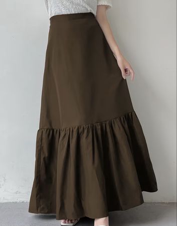 Chic Maxi Gonna colore chocolate-tg M/L-nuovo