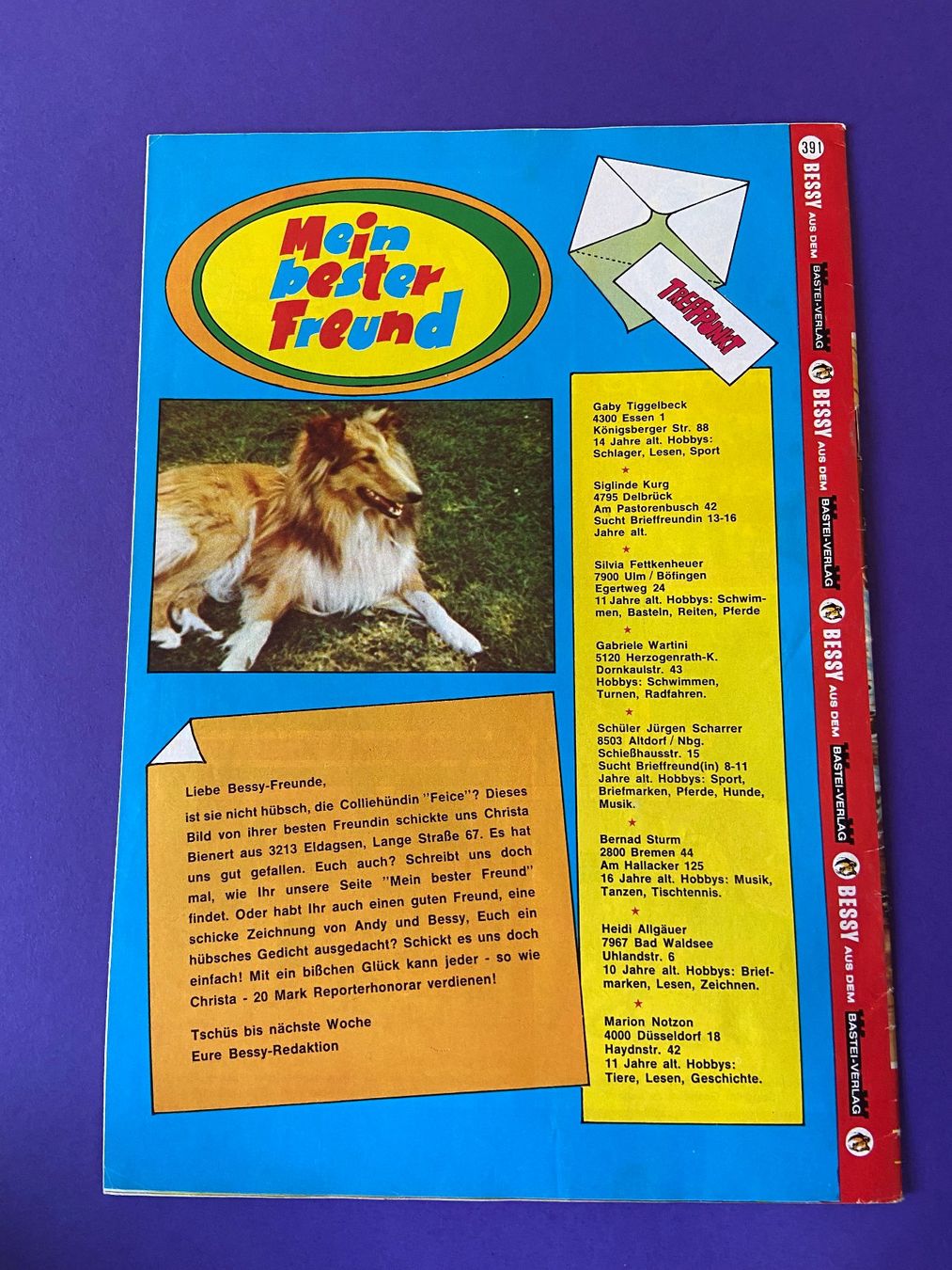 Fumetti: Comic Heft Bessy 1970er Jahre Nr. 391 – Usato da Böckten venduto da Hansi36 2