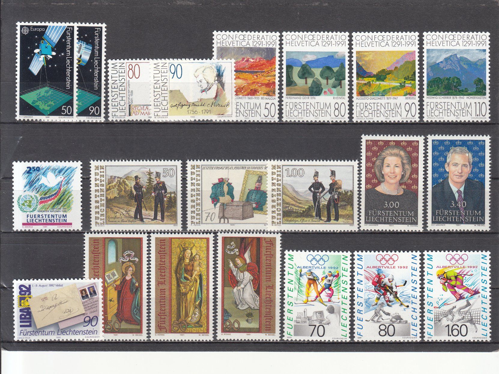 Alle Briefmarken: FL 1991 postfrisch – Gebraucht aus Bürglen TG von StampGraf