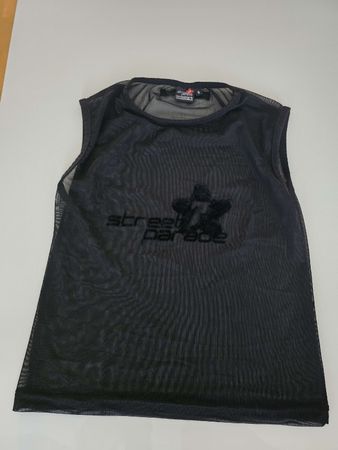 Schwarzes Streetparade Shirt, Mesh-Top, Grösse S