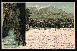 Litho Meiringen, Aareschlucht und Ortsan
